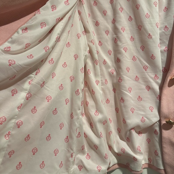 Talbots Plus Size Pink Cotton Blazer Jacket with Gold Buttons Size 18W - Picture 6 of 9